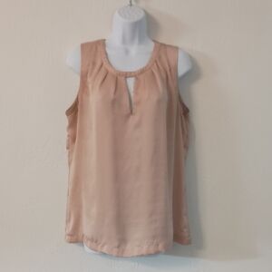 Women's Sleeveless Keyhole Top - Champagne
